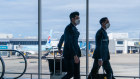Foot traffice is picking up at Australian airports and more people arrive and depart.