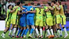 The Socceroos celebrate World Cup qualification.