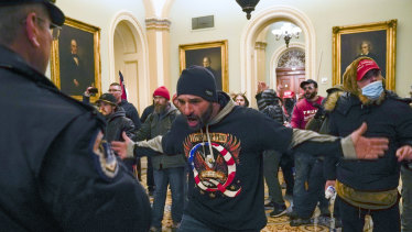 Trump supporters storm the Capitol in Washington. 