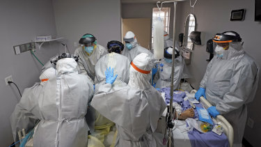 Doctors and nurses at United Memorial Medical Centre in Houston, Texas, battle to save a patient's life. 