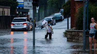 Flash flooding in Manly earlier in March.