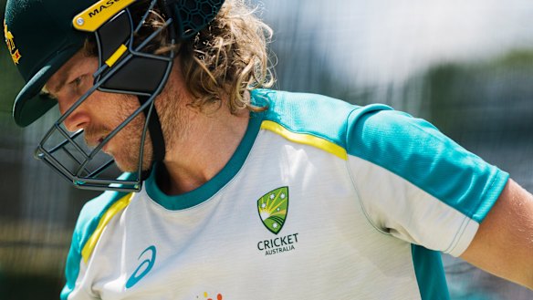 Will Pucovski in the nets at the SCG on Tuesday.