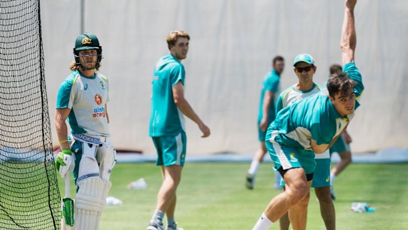 Pucovski fronted up to Pat Cummins, the world's top Test bowler, two days before the third Test.