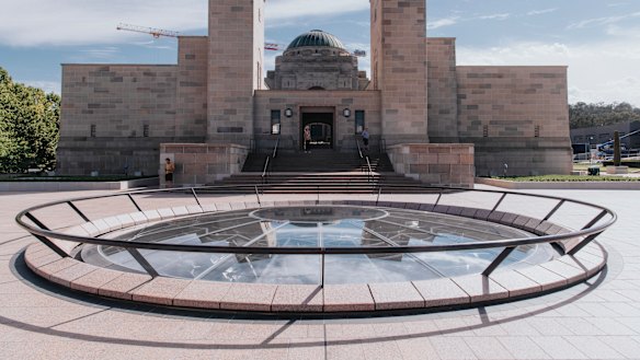 The sandstone used to clad the war memorial comes out of a quarry in Gosford.
