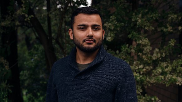 Working three jobs: International student Robinson Adhikari.