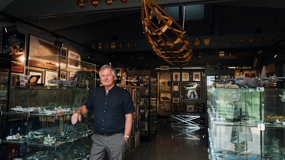Peter Collins, the new president of the Museum of Applied Arts and Science, amid his private collection. 