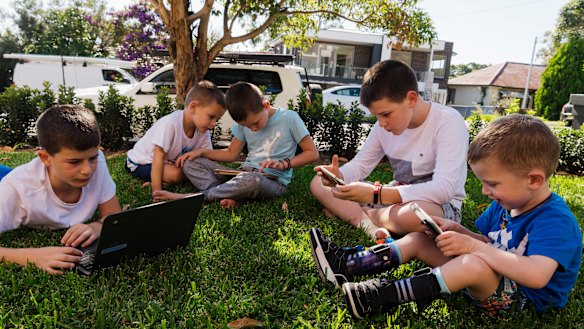 The Giaouris brothers using their digital technology.