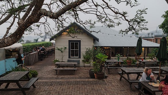 Dulcie's Cottage, bar and restaurant. Although the bushfires didn't reach Merimbula, holiday trade is nearly non-existent.