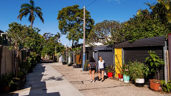Womerah Lane in Darlinghurst is used by residents to socialise during the pandemic.