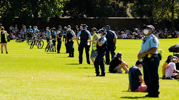 Police were out in force at the event. 