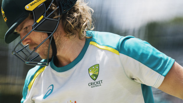 Will Pucovski in the nets at the SCG on Tuesday.