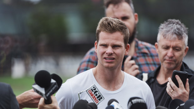 Steve Smith addressed the media at the SCG on Friday afternoon. 