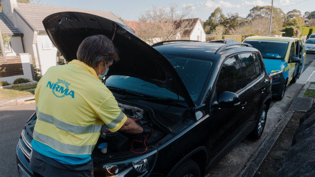 There has been a minor decline in calls to the NRMA for roadside assistance during the current lockdown.