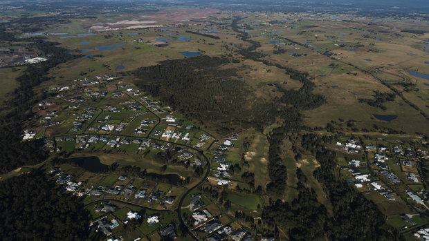 The Western Sydney International Airport site at Badgerys Creek, which has been planned since 1989. 