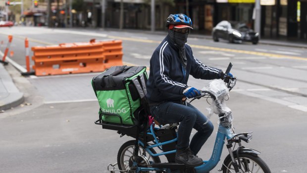 A spokeswoman said the pressure on Uber Eats drivers throughout the coronavirus period has been "immense".