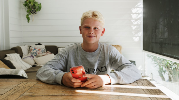 Sam Cornock, 15, uses apps such as CoinGecko and YouTube to research the market in cryptocurrencies.