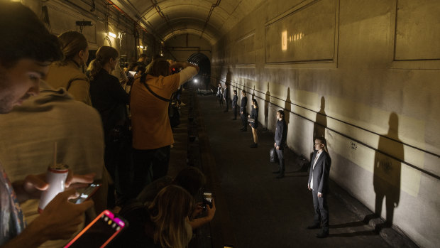 The Nique catwalk took place in the disused tunnel under St James Station.