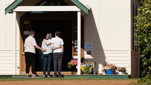 Margaret River residents find solace at the community centre, where a temporary support centre has been set up.