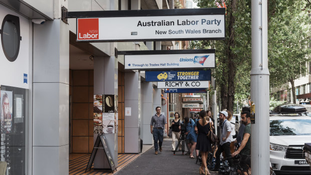 The NSW Labor Party headquarters in Sussex Street, Sydney.