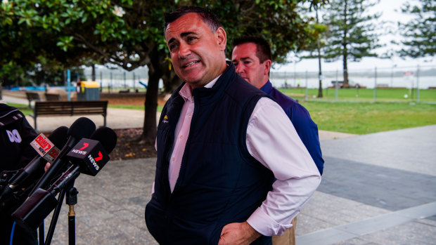 NSW Nationals leader John Barilaro has accused the Liberals of poaching one of his members. 