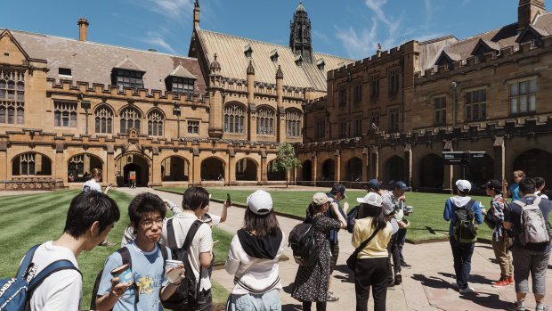 Foreign students are still flocking to Australia's universities. 