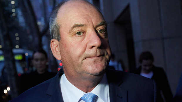 NSW MP Daryl Maguire leaves the  ICAC on Friday.