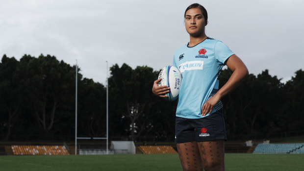 Family connection: Ana-Lise Sio is continuing a family tradition in top flight rugby, with brother Scott playing for the Brumbies in Super Rugby.