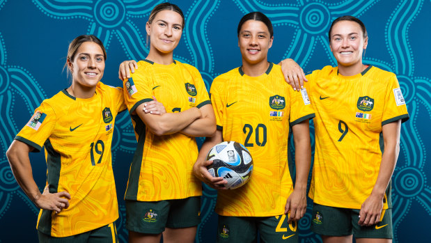 Matildas stars Katrina Gorry, Steph Catley, Sam Kerr and Caitlin Foord.