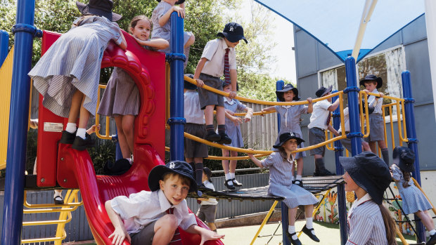 At Pittwater House, the playground is co-ed while the classrooms are single-sex.