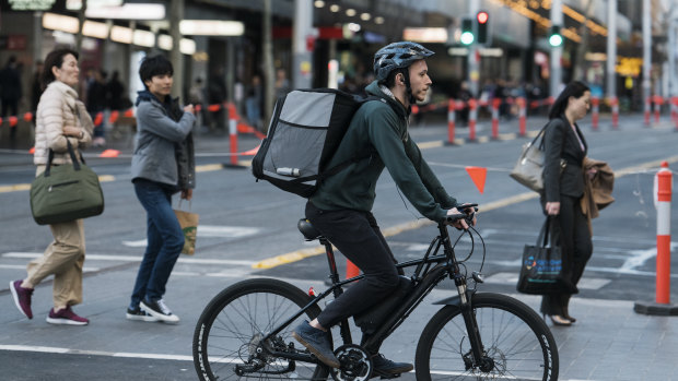 Deliveroo riders will be issued with free hand sanitiser in coming weeks. 