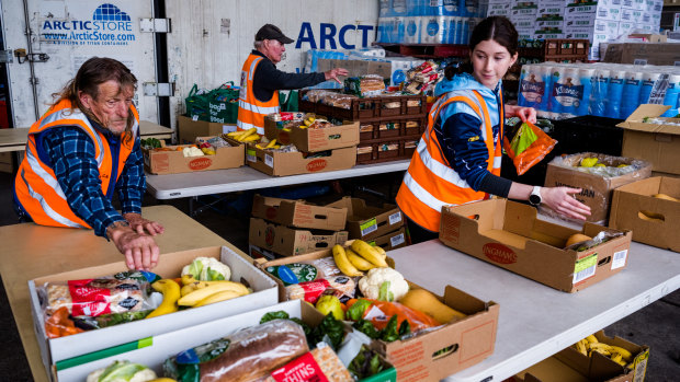 Hawkesbury Helping Hands is supplying thousands of food boxes to locals in flood affected areas.