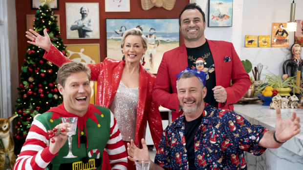 Chris Brown, Amanda Keller, Barry Du Bois and Miguel Maestre are set for The Living Room Christmas special.