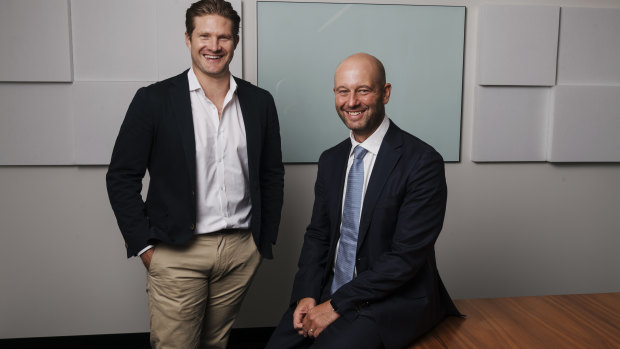 New ACA chief executive Todd Greenberg with president Shane Watson.