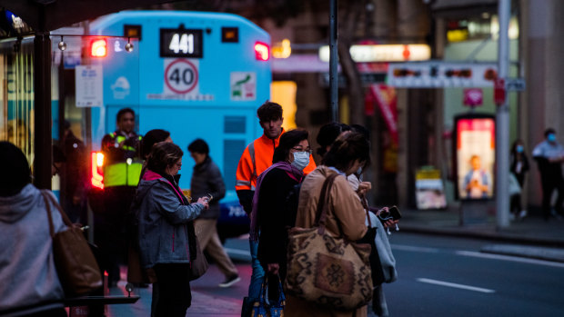 NSW residents are being urged to wear face masks on public transport. 