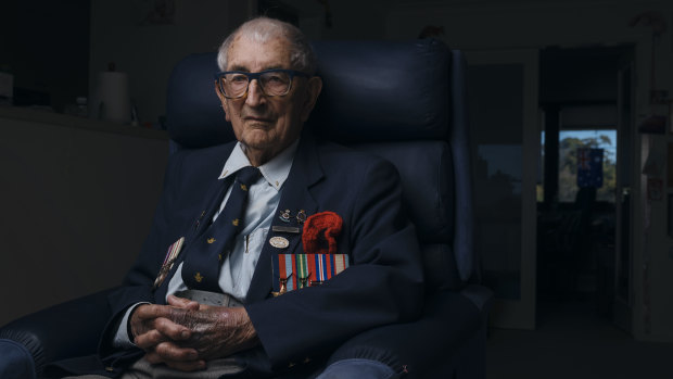 Jack Van Emden, 98, from Maroubra, was a watchmaker's apprentice when he signed up at the age of 18 with the RAAF.