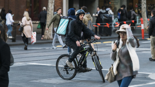 Deliveroo riders will be issued with free hand sanitiser in coming weeks. 