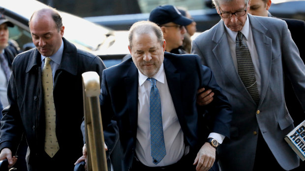 Harvey Weinstein at the state supreme court in New York in February.