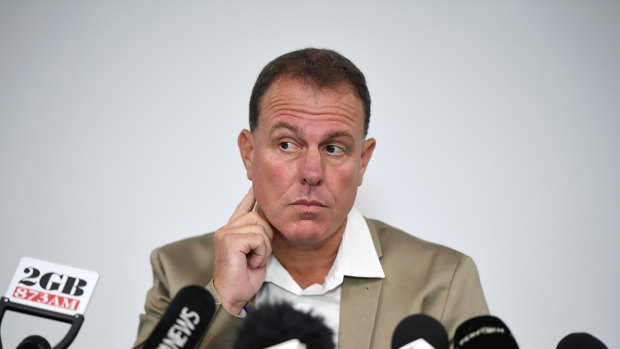 Stajcic held a press conference in February after his sacking from the Matildas job.