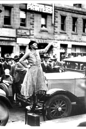 A suffragette in Sydney, way back when.