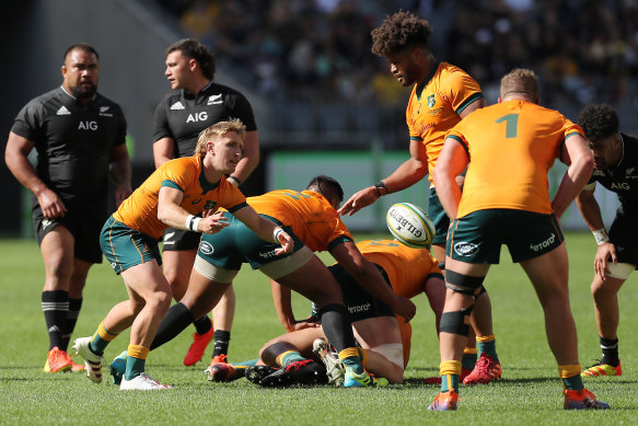 Tate McDermott was one of the few bright spots for the Wallabies.