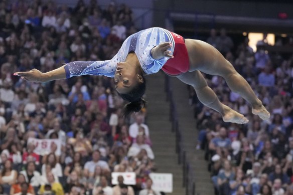 Simone Biles at this year’s Olympic trials.