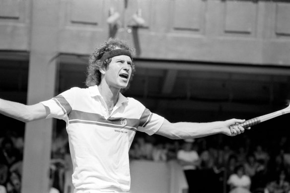 McEnroe at Wimbledon in 1981 where he first bellowed “you cannot be serious!”