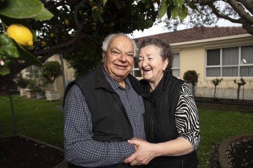 Manoli and Anna Vourvahakis in their Yarraville home of 40 years. 