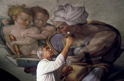 Gianluigi Colalucci, who gave fresh colour to Michelangelo’s frescoes in the Sistine Chapel.