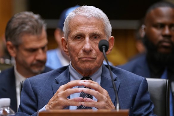 Dr Anthony Fauci appears before the Senate Homeland Security and Governmental Affairs Committee at the Capitol, Wednesday, July 29, 2026, in Washington. 
