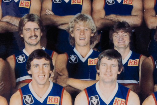 Terry De Koning (centre, back row) during his time at Footscray.
