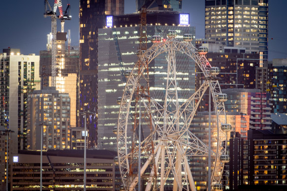 The Melbourne Star wheel’s location has long been controversial, with many critical of views that were crowded by residential skyscrapers.