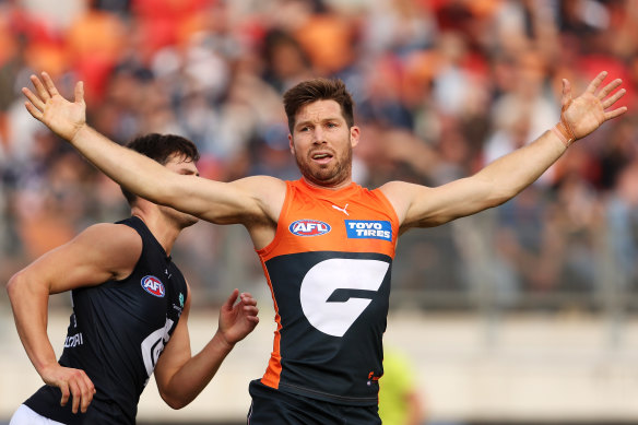 GWS skipper Toby Greene is set to return.