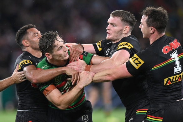 On a dry track on a perfect Queensland night, the first half was torrid.