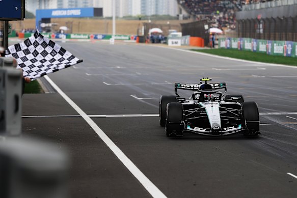 Kimi Antonelli has claimed his maiden GP.